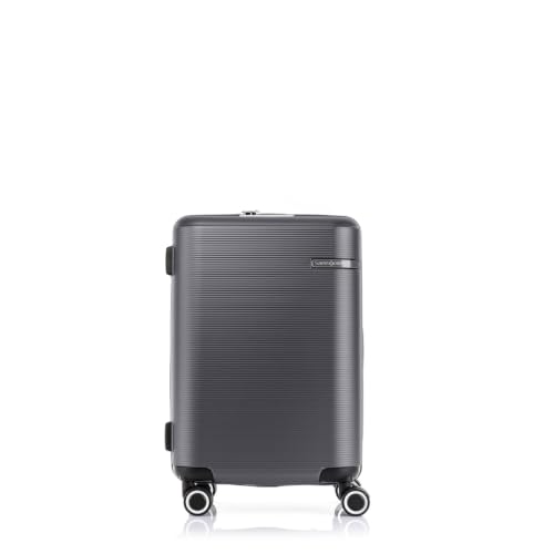Image of Samsonite Trolley Bag Suitcase for Travel | STAREN 55 Cms Polycarbonate Hardsided Small Check-in Luggage Trolley Bag, Graphite