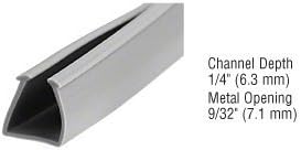 CRL Glazing Vinyl; 1/4" Channel Depth 9/32" Metal Opening for 1/4" Glass - 1000' Roll - D751M