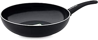 GreenChef Soft Grip Diamond Healthy Ceramic Nonstick, 28 cm/3.6 Litre Wok, PFAS-Free, Induction, OvenSafe,Black