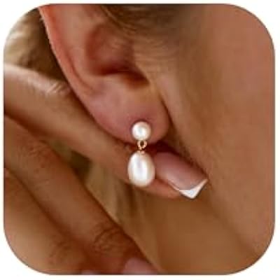 Qyalie Pearl Dangle Earrings Women Drop Prom Wedding Brides Jewelry Gifts