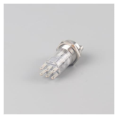 Sélecteur rotatif interrupteur 16mm en métal blanc pour panneau de contrôle chic