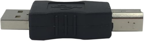 Image of USB 2.0 A-M /B-M Printer Connector ; Type A Male to Type B Male Connector Converter Adapter Coupler (2 Pieces)