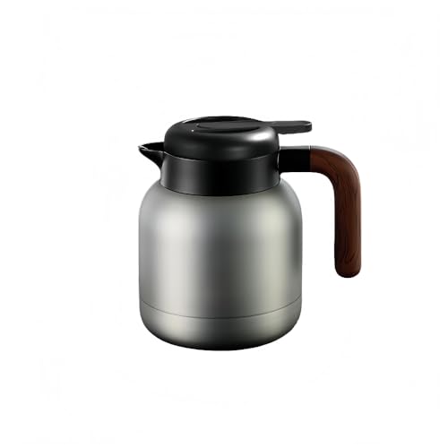 Stewlt ステンレス 保温ポット サーモス ポット 大容量 316ステンレス 防漏 お茶 コーヒー 多機能 持ち運び簡単 家庭用 オフィス アウトドア (1.1L シルバー)