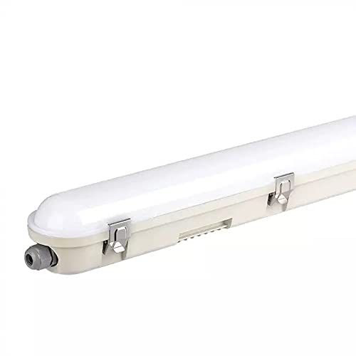 V-TAC LED Ceiling Light Chip Samsung Waterproof 48W M-Series 1500mm 120LM/W Satin Cover 6400K IP65