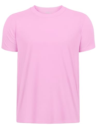 Image of Boys Neon Shirts Dry Fit Athletic T Shirts UPF 50+ Performance Cooling Shirt Short Sleeve Rash Guard Kids Top for Boys Girls