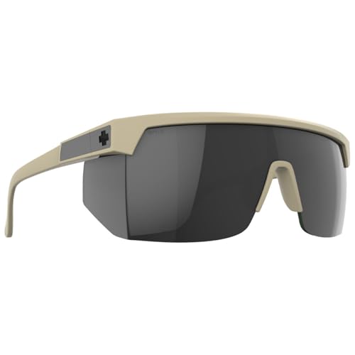Spy Optic Men's Super Flynn Rectangular Sunglasses, Matte Sand Happy Grey Green Black Mirror, One Size2