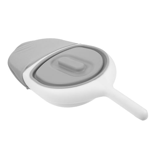 LABRIMP 病院介護用ベッドパンポータブル便器 手持ち付き耐久プラスチック製 滑らかな丸角設計 高齢者 妊婦 床上排泄補助器具