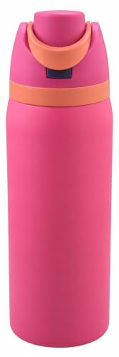 Image of HomeCloud 1200ML Stainless Steel Water Bottle - Double-Wall Vacuum Insulated, Leakproof Straw Lid, BPA-Free Reusable Travel Flask with Two-Way Spout for Gym, Office & Outdoor Use (S Pink)