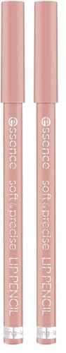 Image of Essence soft & precise LIP PENCIL 301 Romantic, lip pencil, nude, intense colour, precise definition, 0.78 g (Pack of 2)