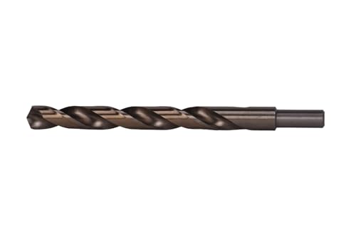 Image of Century Drill & Tool 26831 Cobalt Drill Bit, 31 /64 inch, Pro Pack of 3 | 3 /8 inch Reduced Shank shank, 5-7 /8 inch overall length, 135 point, cuts stainless steel, hard metals & metal
