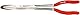 Yato YT-20402 Profi-Zange, 330 mm, lange gebogene Spitze, gezahnte Backen