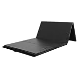 KaRaDaStyle 体操 マット 特大 折りたたみ ストレッチマット エクササイズ 子供 プレイマット 鉄棒 跳び箱 リングフィット 運動 筋トレ ヨガマット スポーツマット 厚手 防音 室内 家庭用 連結 240×120×5cm (ブラック)