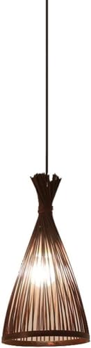 Chandelier single-head rattan E27 suspension créative pour éclairage de campagne