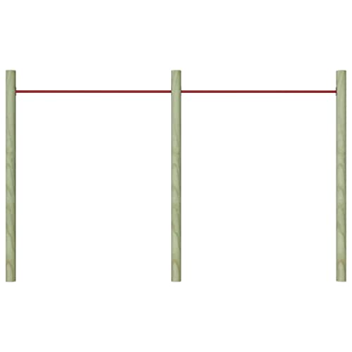 Barras de gimnasia de acero resistente Mangloder, pack de 2 barras rojas de 125 cm 2