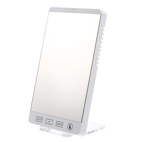 LOLIPPYY ミラー温湿表示電子アラームクロック 静音操作 デジタル温湿計付き 実用的でスマートな目覚まし時計 寝室やデスク用