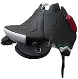 BNB International Fibre Tree Comfy Endurance Genuine Leather Horse Saddle Comfortable Light Weight Horse Riding Easy to Clean Carbon Saddle Stirrup & Straps Size:15-17 inches CMF05 (16