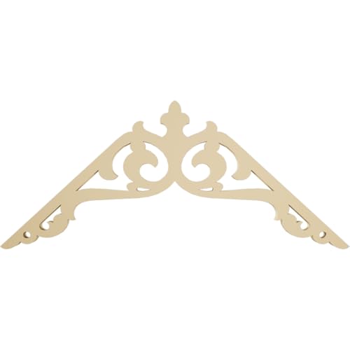 36"W x 16 1/2"H x 1 1/2"P (11/12) Pitch Amber Signature Urethane Gable Pediment, Primed Tan