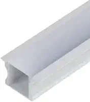 Perfil Embutir Para Fita Led 2 Metros Branco Difusor Leitoso