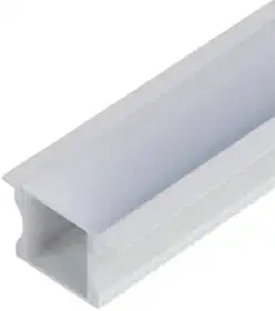 Perfil Embutir Para Fita Led 2 Metros Branco Difusor Leitoso