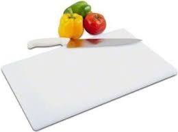 Kuber Industries Plastic Chopping Cutting Board, 40 X 25cm, White, Standard (CBRD09)
