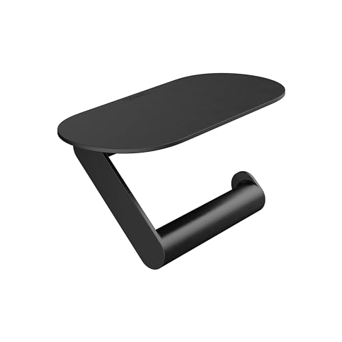 Hansgrohe WallStoris Toilet Paper Holder with Shelf, Matt Black, 27928670