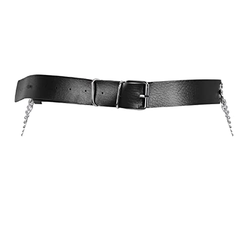 Women's Body Harness Fashion Leather Garter Belt Waist Metal chain Belt Halloween Punk Festival Dance Belt Costume3