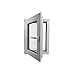 Produktbild ECOPROF Kellerfenster | Langlebiges Kunststoff-Fenster | Maße 50x70 cm (500x700 mm) | Dreh-Kipp Fenster DIN Links | Farbe: Weiss | 70mm Profil