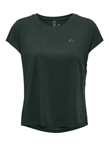 Only Play Camiseta Mujer Top Deportivo Suelto, Plateado, S