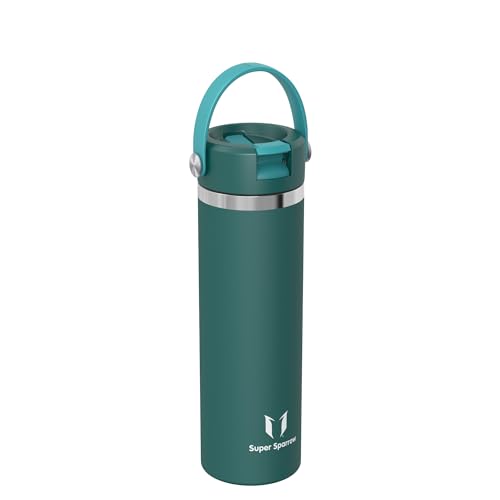 Sparrow Trinkflasche Edelstahl 750ml Thermosflasche mit Strohhalm Deckel – Ansicht 2
