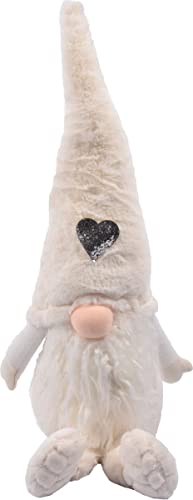 Gnome kerstkabouter blanc de 85 cm pour décoration intérieure de Noël rustique ou moderne