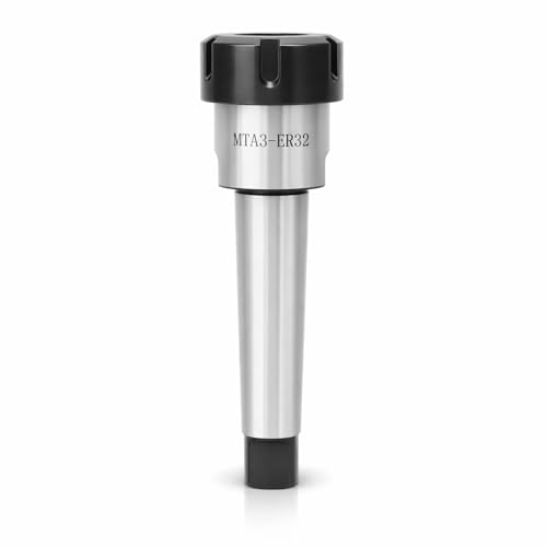 Yuecoom ER32 Collet, Collet Chuck Holder, Collet Holder, MTA3 Morse Taper Milling Chuck Holder, M12 Carbon Steel CNC Milling Lathe Parts (MTA3-ER32)