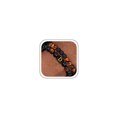 Pulsera Ajustable de Piedras Naturales para Hombre miniatura 1
