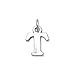 Greek Alphabet Letter Charm - Tau