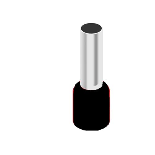 Terminal preaislado tubular E7508 negro contra hilos sueltos y sobrecalentamiento de cables