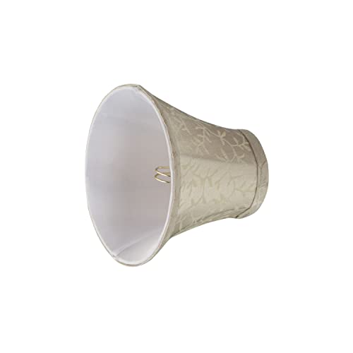 Image of Aspen Creative 30077-9A, Bell Clip-On Chandelier Lamp Shade, Beige, 3 inch Top x 6 inch Bottom x 5 inch Slant Height, Set of 9
