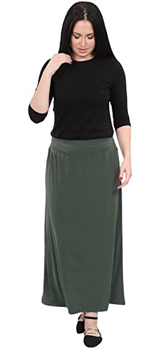 Kosher Casual Women's Maxi Skirt Wrinkle Free Silky and Dressy Fabric4
