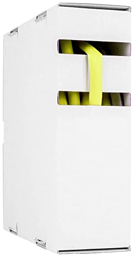 Gaine thermorétractable jaune 1,20 mm sans colle en rouleau de 15 mètres