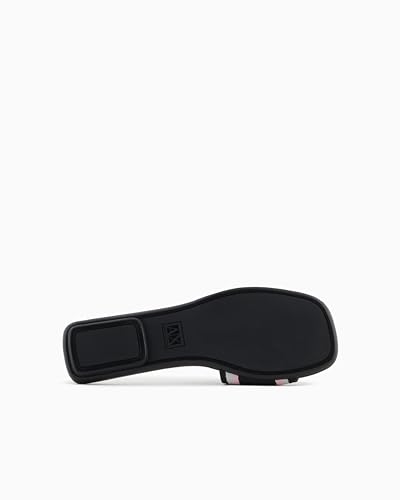 Image of Armani Exchange Women's Padded Slide on Sandal With Printed Corporate Logo on Top