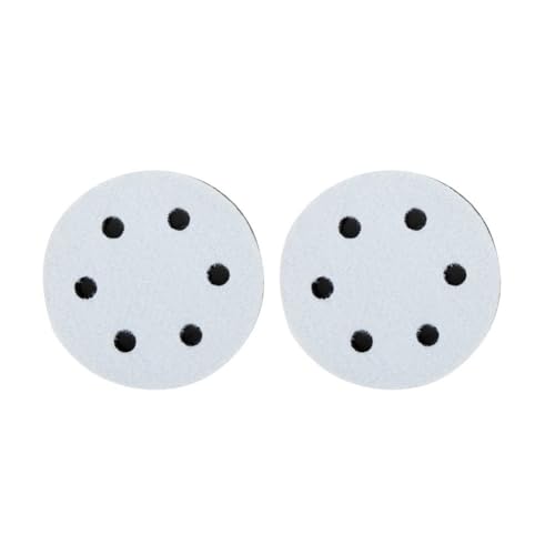 RichVibe Almohadillas de respaldo de esponja suave con 6 agujeros de 3 pulgadas, 10 mm de grosor, 75 mm de diámetro, apertura de 8 mm, construcción de espuma, paquete de 2