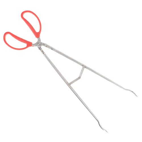 ERINGOGO Pinzas Chimenea De Acero Inoxidable Tenazas Pesadas Para Leña y Basura Mango Ergonómico Antideslizante Para Camping Barbacoa y Hogar Multifuncionales y Resistentes