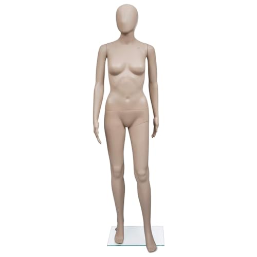 Misura vestiti: 36 - 38 Manichino Donna con Testa Arrotondata, Commercio e Industria, Negozi, Manichini da vetrina Beige