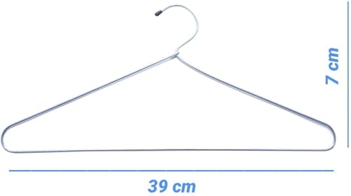 Image of Bindian Steel Hangers for Clothes Hanging, Cloth Hanger, Hangers for Clothes in Wardrobe, Cloth Hangers for Wardrobe, Use it for Saree, Sarees, Shirt, Trouser
