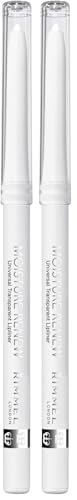 Rimmel Moisture Renew Lip Liner - Clear Lip Liner with Shea Butter for Invisible Lip Color Protection that Nourishes Lips - Transparent, .04oz (Pack of 2)