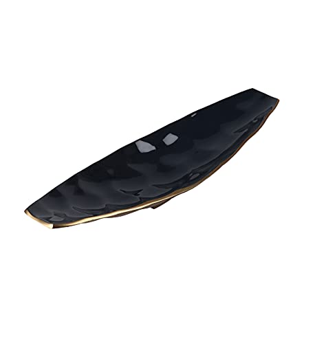 Decor de Maison Brings Serving Tray Platter Metal Tray for Serving Dry Fruit, Food and for Kitchen & Home Decor (Navy Blue Gold) (B09H35NGDG) Amazon Price History, Amazon Price Tracker