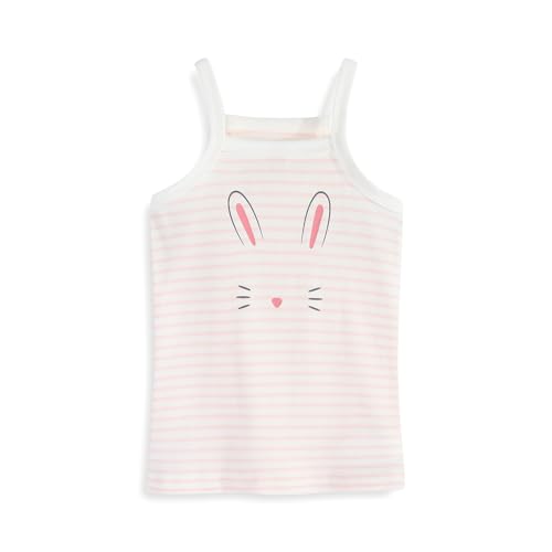 Image of 5-Pack Girls' Camisole Tank Tops 100% Cotton Shrink Resistant Secure Straps for Toddler Girls Ages 2-8