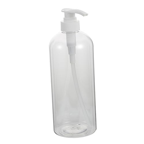 Happyyami 3Piezas Loción Vacías Ergonómico de Unidades para Champú y Gel de Ducha Transparente y Duradero para Cosméticos