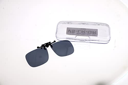 Polarized Clip-on Flip-up Plastic Sunglasses - Oval - 54mm Wide X 39mm High (122mm Wide) - Polarized Grey Lenses2