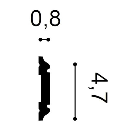 Moulures Orac Cimaises PX144 polystyrène 200cm pour mur