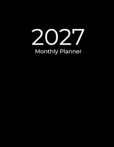 2027 Monthly Planner: One Year Calendar Schedule Organizer | Black Cover image 2