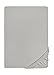 Produktbild biberna 0077144 Spannbetttuch Feinjersey (Matratzenhöhe max. 22 cm), gekämmte Baumwolle, superweich, 1x 90x190 cm - 100x200 cm. sturmgrau